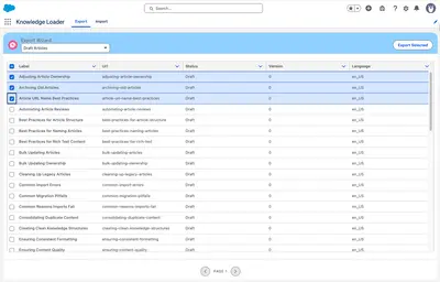 Knowledge Loader for Salesforce — screenshot