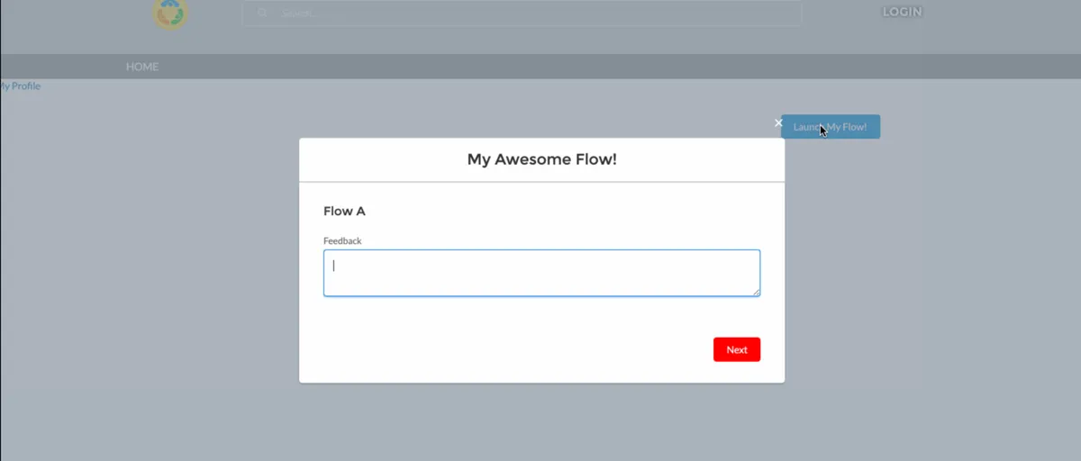 Launch Flow in Modal — screenshot from the Salesforce AppExchange listing
