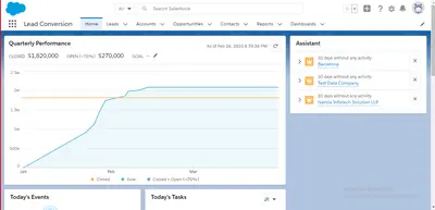 Lead Conversion Application for Salesforce — screenshot