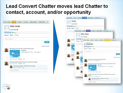 Lead Convert Chatter for Salesforce — screenshot
