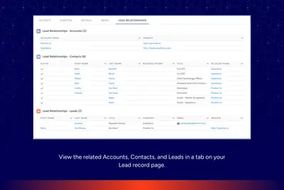 Lead Relationships by Englhard Consulting for Salesforce — screenshot