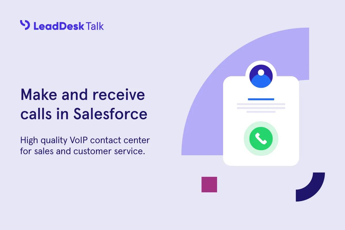 LeadDesk Talk — screenshot from the Salesforce AppExchange listing