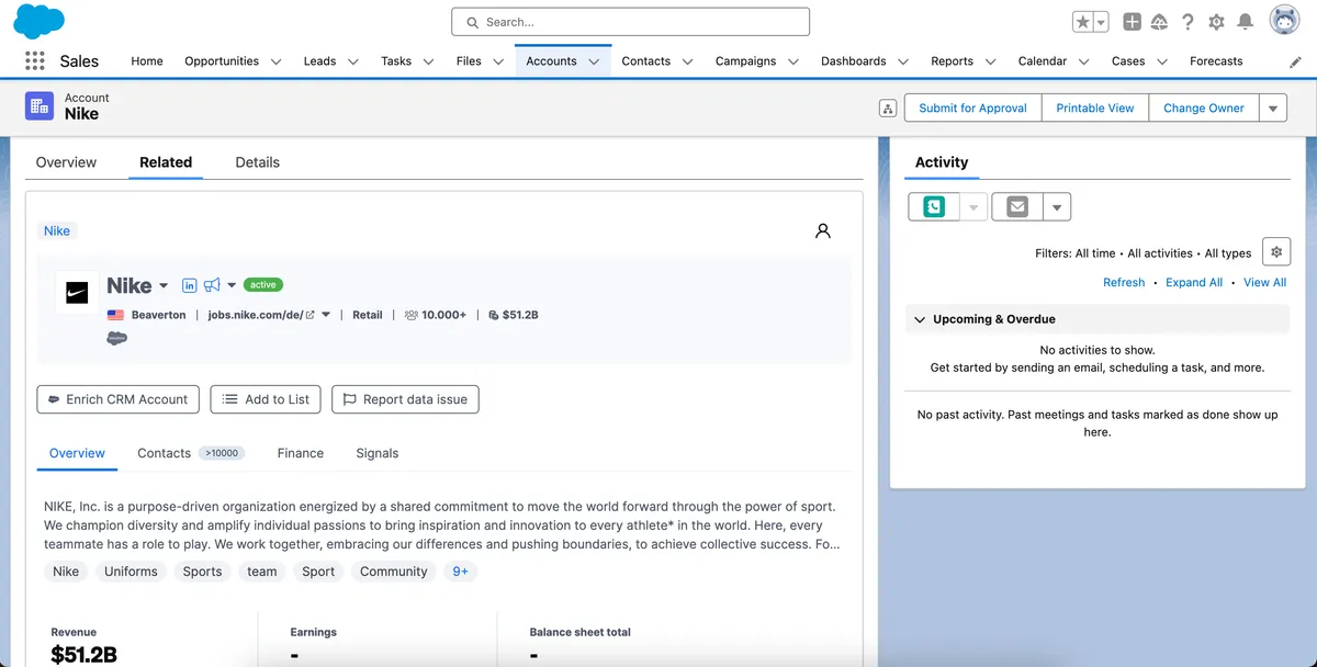 Leadfeeder — screenshot from the Salesforce AppExchange listing