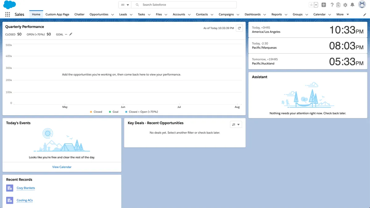 Lightning Clock — screenshot from the Salesforce AppExchange listing