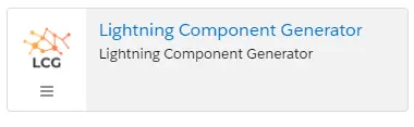 Lightning Component Generator for Salesforce — screenshot