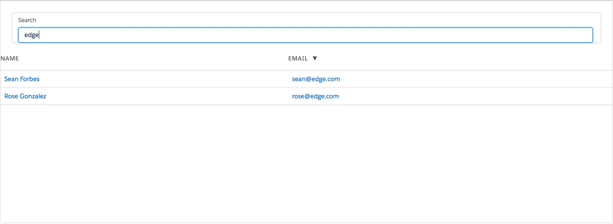 Lightning DataTable — screenshot from the Salesforce AppExchange listing