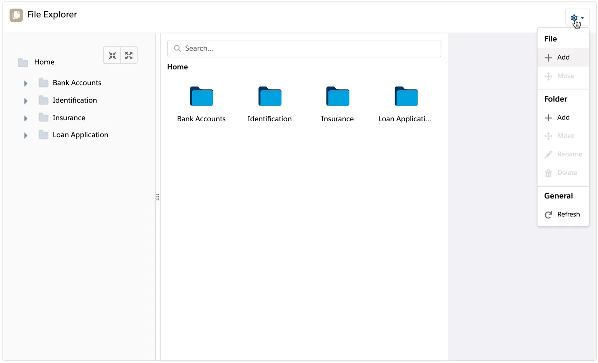 Lightning File Explorer — screenshot from the Salesforce AppExchange listing