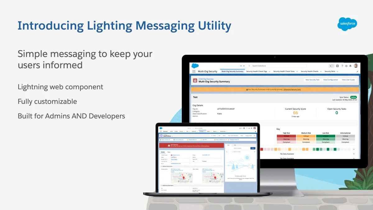 Lightning Messaging Utility — screenshot from the Salesforce AppExchange listing