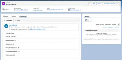 LiveAlumni for Salesforce — screenshot