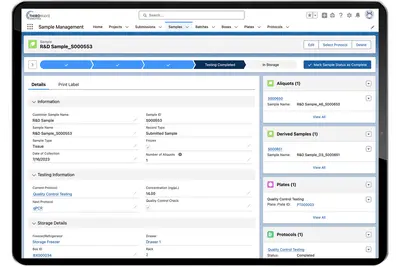 Lockbox LIMS (Laboratory Information Management System) for Salesforce — screenshot