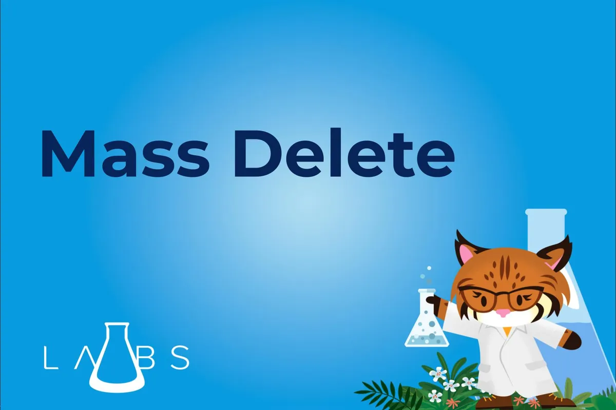 Mass Delete — screenshot from the Salesforce AppExchange listing