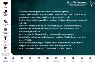 Mass File Download | Bulk Download Files from Salesforce | Mass Export Files for Salesforce — screenshot