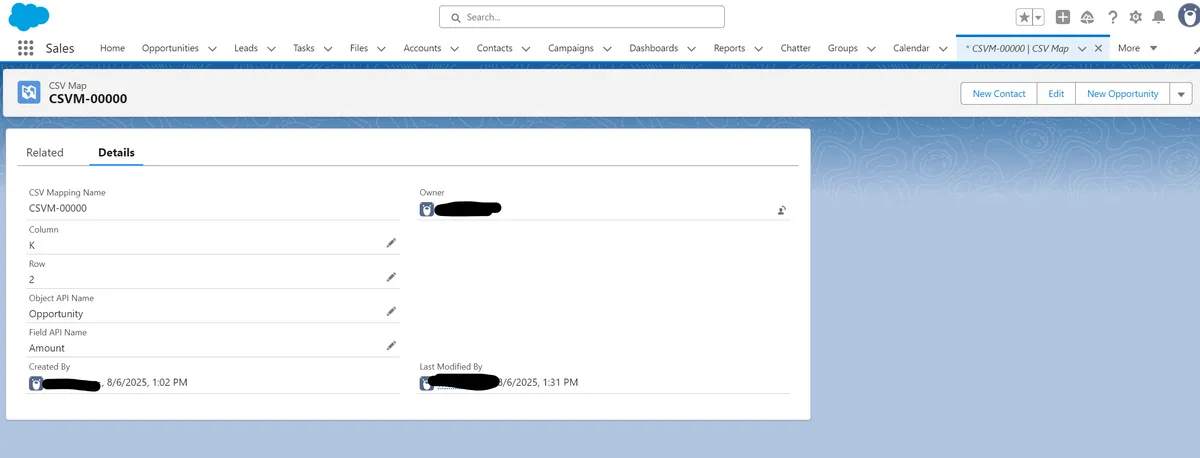 MEGA CSV Mapper — screenshot from the Salesforce AppExchange listing