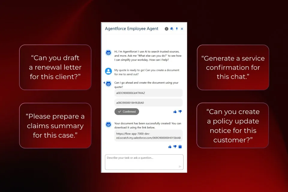 MergeUp Agentforce Extension — screenshot from the Salesforce AppExchange listing