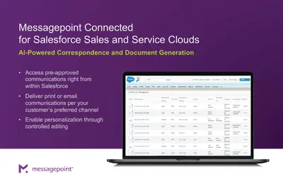 Messagepoint Connected for Salesforce Sales and Service Clouds for Salesforce — screenshot