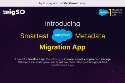 MigSO - #1 Smartest Salesforce Metadata App for Salesforce — screenshot