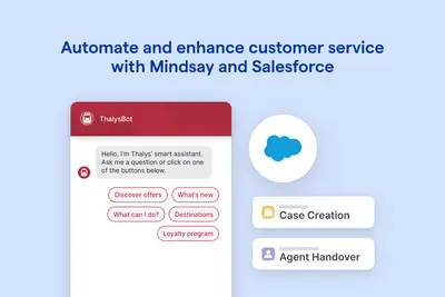Mindsay: Customer Service Chatbot and Agent Handover for Salesforce — screenshot