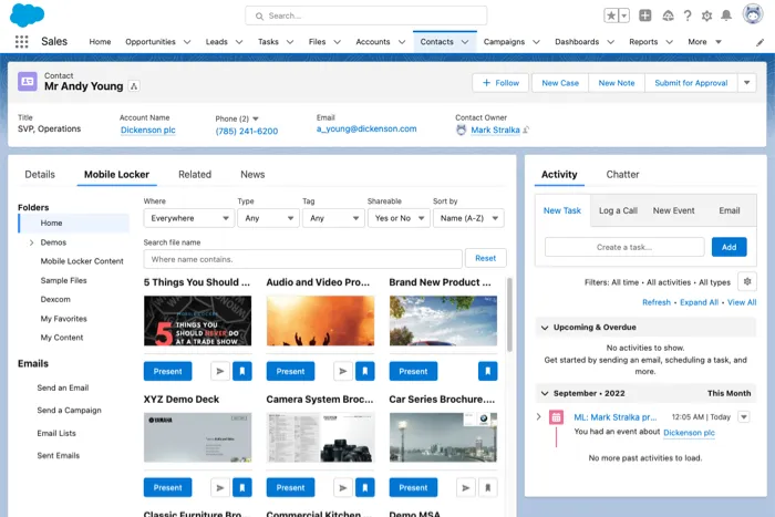 Mobile Locker API — screenshot from the Salesforce AppExchange listing