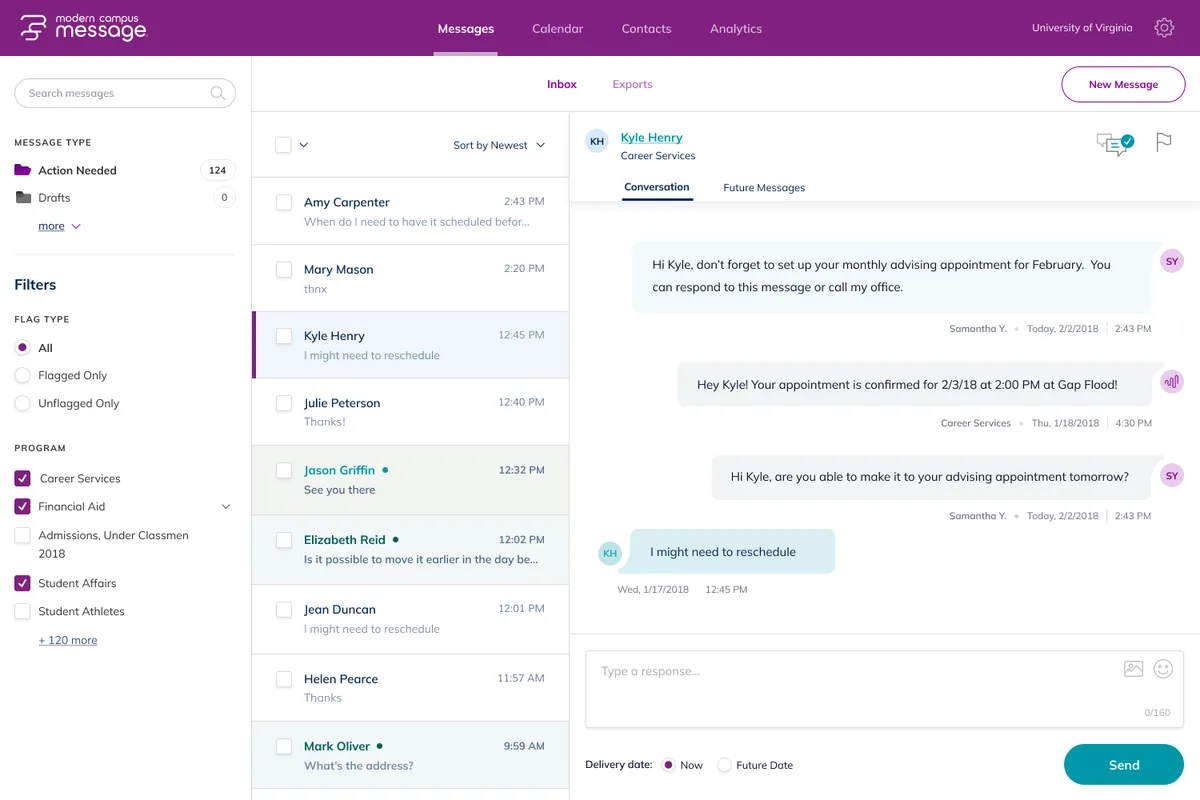 Modern Campus Message Sync — screenshot from the Salesforce AppExchange listing