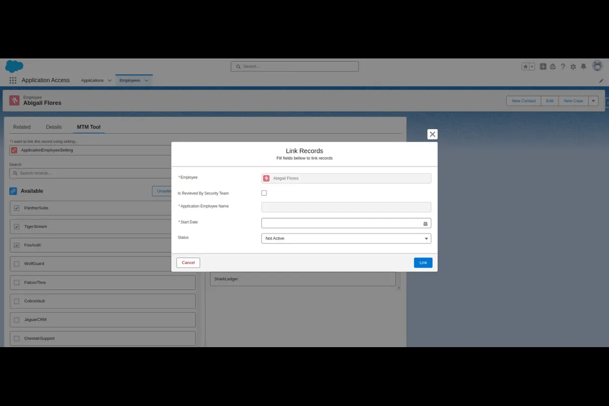MTM Tool — screenshot from the Salesforce AppExchange listing