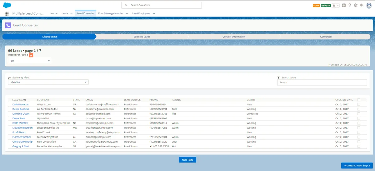 MULTIPLE LEAD CONVERTER — screenshot from the Salesforce AppExchange listing