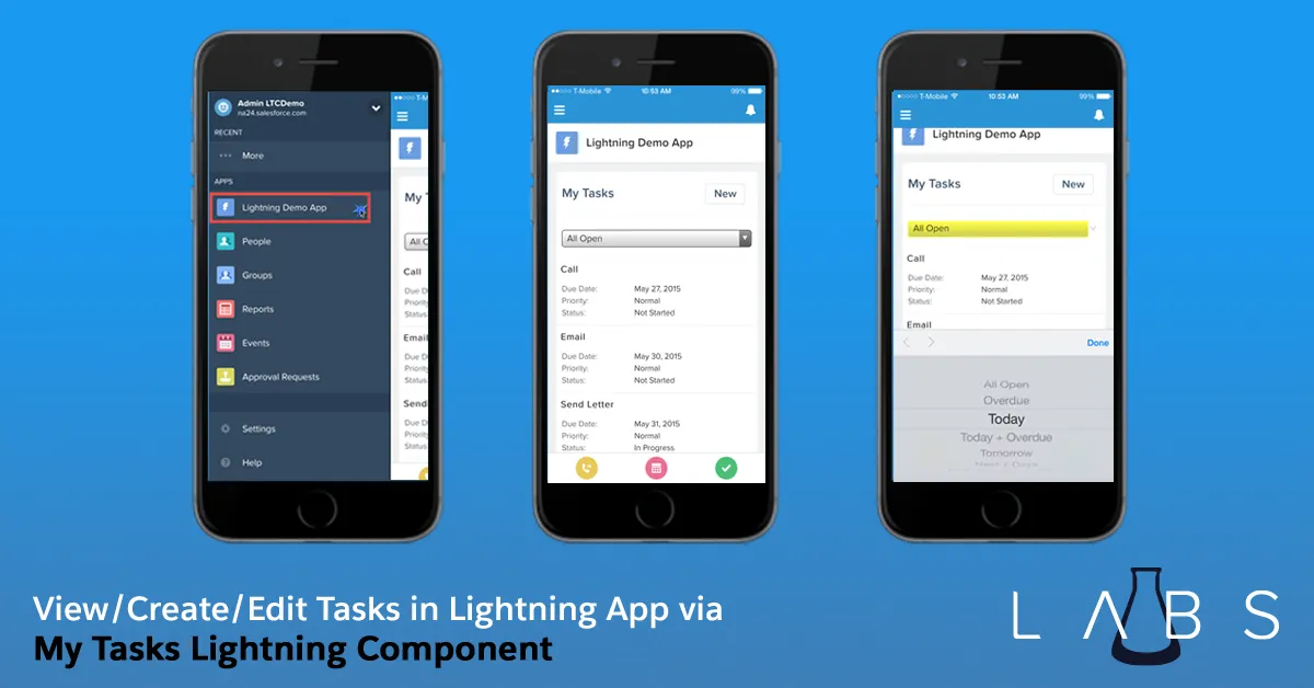 My Tasks LTC — screenshot from the Salesforce AppExchange listing