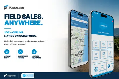 Native Offline app for field reps, e-Catalog , Sales Order Entry and Visit for Salesforce — screenshot