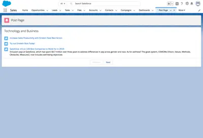 NewsFeed for Salesforce — screenshot