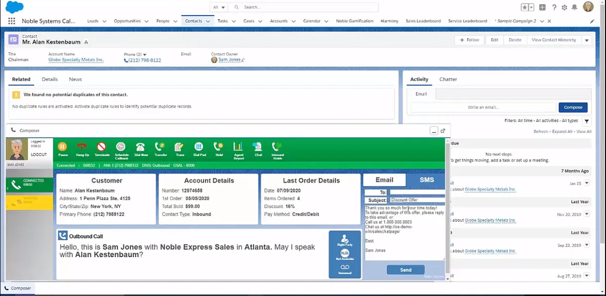 Noble® SmartEngage — screenshot from the Salesforce AppExchange listing