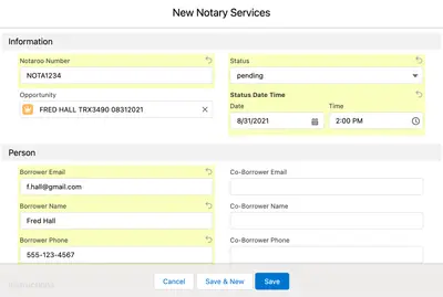 Notaroo NMS for Salesforce — screenshot