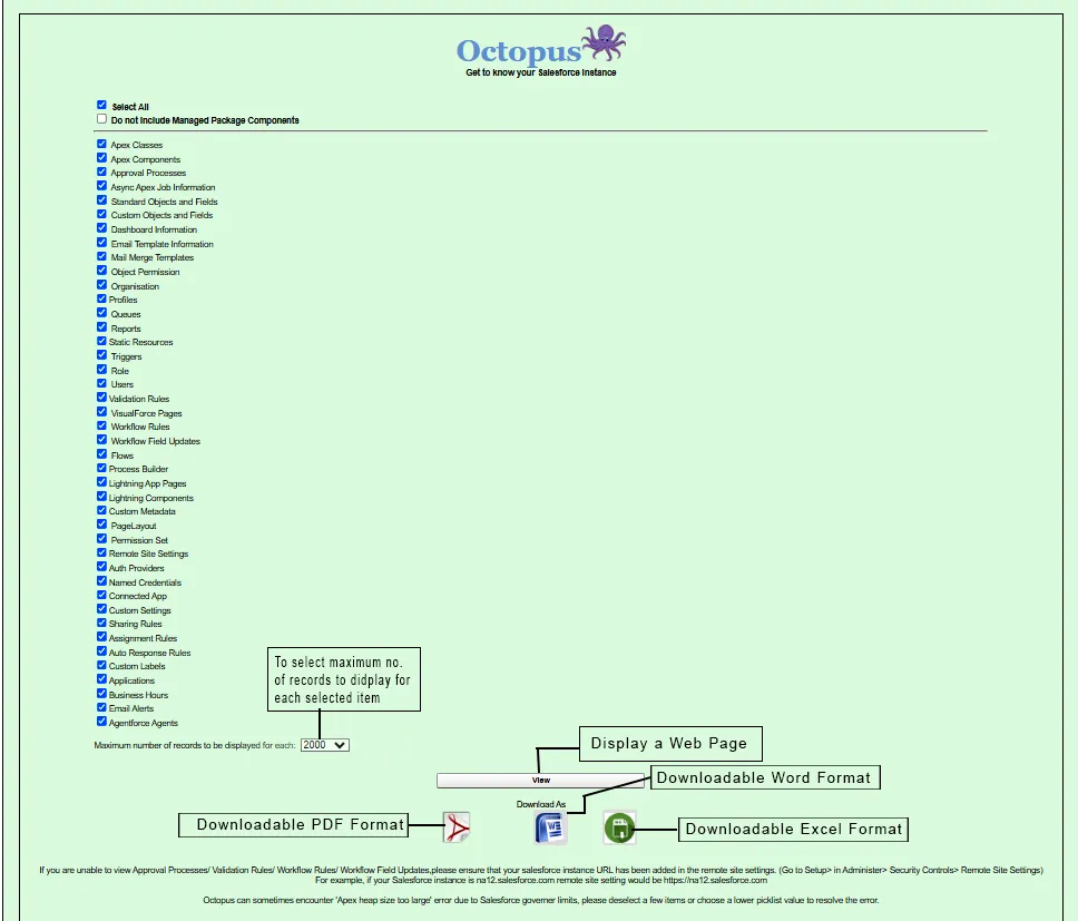 Octopus — screenshot from the Salesforce AppExchange listing