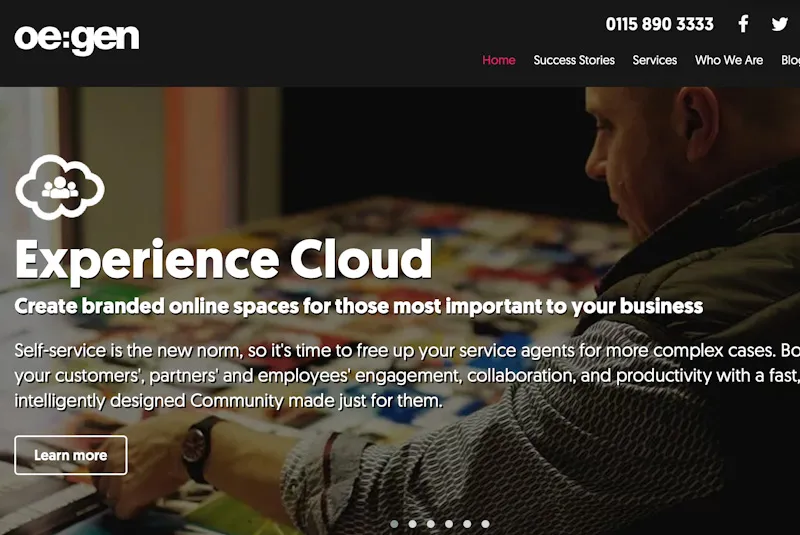 oe:gen CMS Pack — screenshot from the Salesforce AppExchange listing