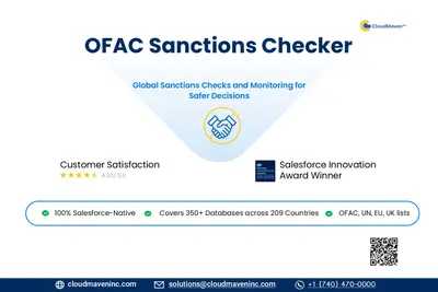 OFAC Sanctions Checker: Global Compliance Screening Inside Salesforce for Salesforce — screenshot