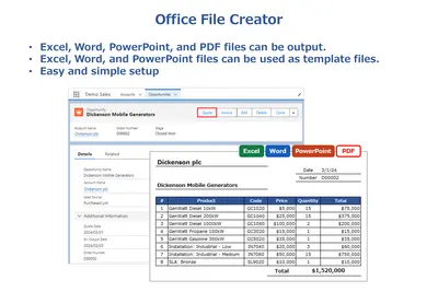 Office File Creator - Salesforce Document Generation for Salesforce — screenshot
