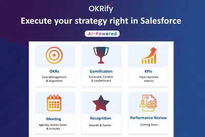 OKRify AI: OKR Goal & Performance Management with KPIs, Gamification, Scorecard for Salesforce — screenshot