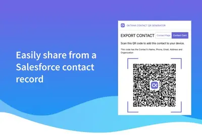 Oktana Contact QR for Salesforce — screenshot