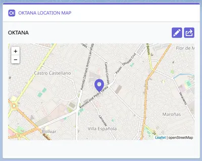Oktana Location Map for Salesforce — screenshot