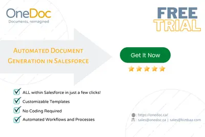 OneDoc | Document Generation with eSign for Salesforce | Try Free for Salesforce — screenshot