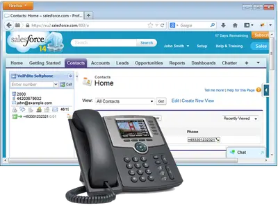 Open CTI plugin for VoIP Studio - easy installation for Salesforce — screenshot
