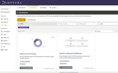 Opsera Salesforce and MultiCloud DevOps Pipelines for Salesforce — screenshot