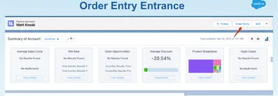 Order Management Order Entry Framework for Salesforce — screenshot