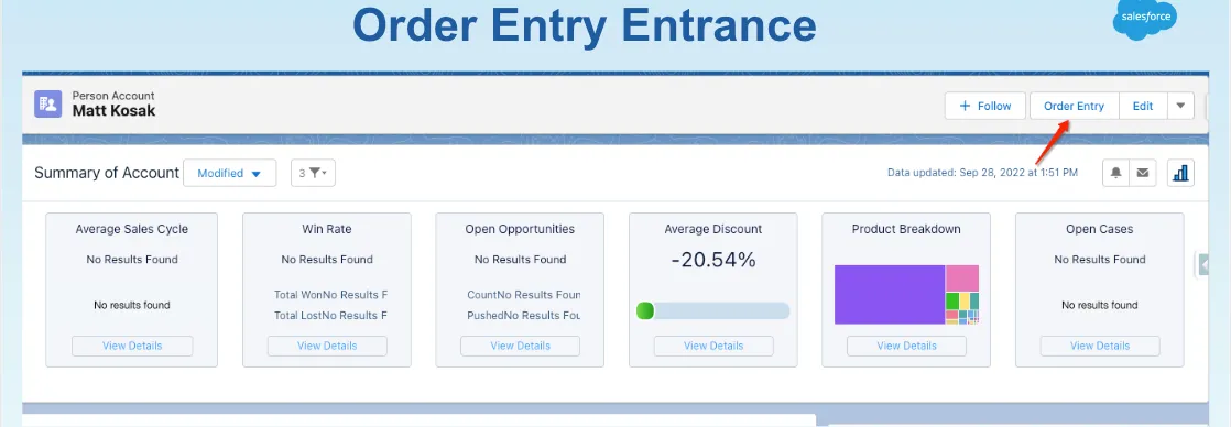 Order Management Order Entry Framework — screenshot from the Salesforce AppExchange listing