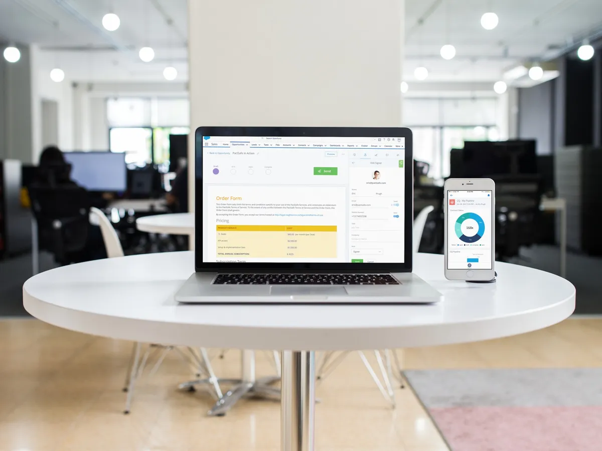 PactSafe - Dynamically generate contracts & orders with one-click — screenshot from the Salesforce AppExchange listing