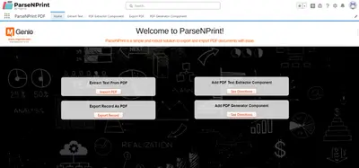 ParseNPrint PDF for Salesforce — screenshot