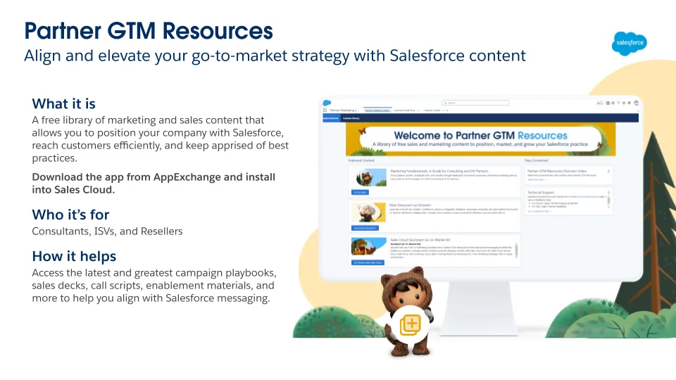Partner GTM Resources — screenshot from the Salesforce AppExchange listing