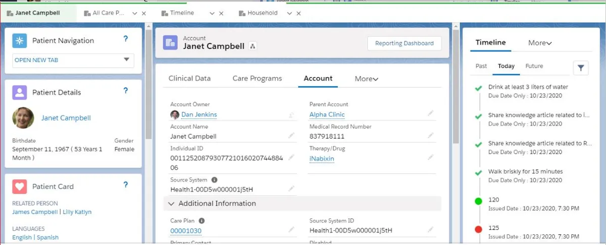 Patient 360 — screenshot from the Salesforce AppExchange listing