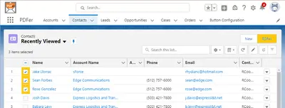 PDFer | Save & Email Customised PDFs & Files to your clients for Salesforce — screenshot