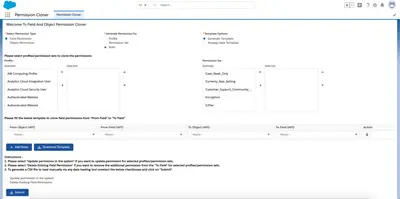 Permission Cloner for Salesforce — screenshot