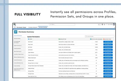 Permission Viewer for Salesforce — screenshot