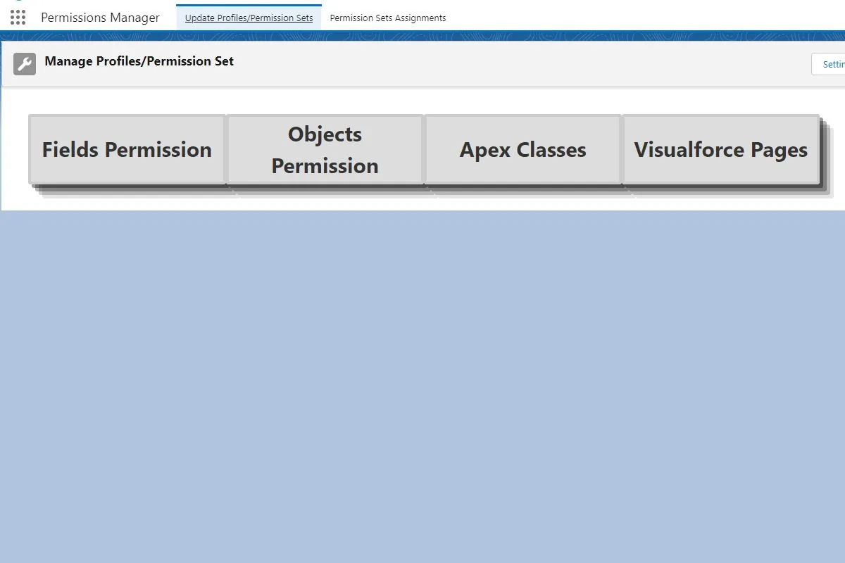 Permissions Helper — screenshot from the Salesforce AppExchange listing